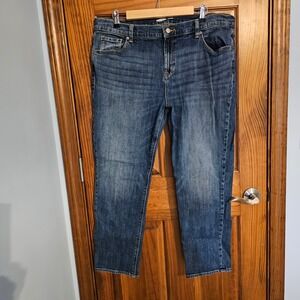 OLD NAVY Boyfriend Jeans Medium Wash Distressed Denim Women Size 16